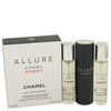 Allure Homme Sport Mini EDT Spray + 2 Refills By Chanel For Men