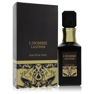 L'homme Leather Eau De Parfum Spray By Haute & Chic For Men